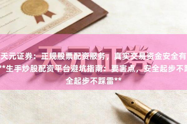 天元证券：正规股票配资服务，真实交易资金安全有保障 **生手炒股配资平台避坑指南：要害点，安全起步不踩雷**
